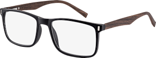 Fertig-Lesebrille mattschwarz/braun +2,00 Visiomax