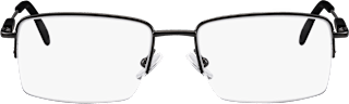 Fertig-Lesebrille schwarz Halbrand +2,50 Visiomax
