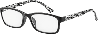 Fertig-Lesebrille schwarz/Muster +2,50 Visiomax