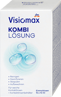 Kombilösung Einmaldosis für weiche Kontaktlinsen, mit Kontaktlinsenbehälter (15x10 ml) Visiomax