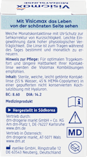 Monatslinse Dioptrie -2,50 Visiomax