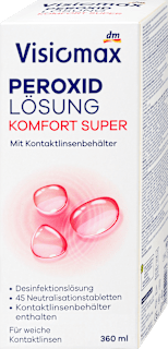 Peroxidlösung Komfort Super für weiche Kontaktlinsen, mit Kontaktlinsenbehälter Visiomax