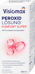 Peroxidlösung Komfort Super für weiche Kontaktlinsen, mit Kontaktlinsenbehälter Visiomax