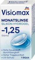 Silikon-Hydrogel Monatslinse Dioptrie -1,25 Visiomax