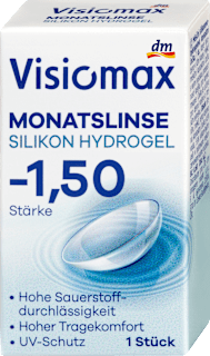 Silikon-Hydrogel Monatslinse Dioptrie -1,50 Visiomax