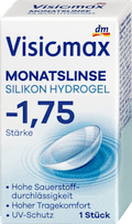 Silikon-Hydrogel Monatslinse Dioptrie -1,75 Visiomax