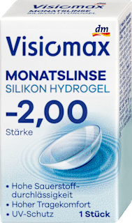 Silikon-Hydrogel Monatslinse Dioptrie -2,00 Visiomax