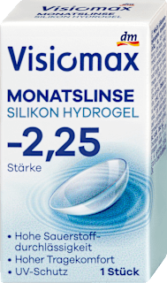 Silikon-Hydrogel Monatslinse Dioptrie -2,25 Visiomax