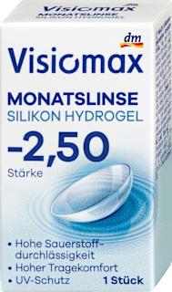Silikon-Hydrogel Monatslinse Dioptrie -2,50 Visiomax