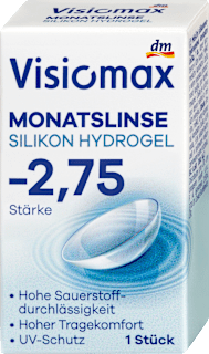 Silikon-Hydrogel Monatslinse Dioptrie -2,75 Visiomax