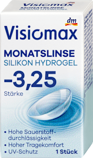 Silikon-Hydrogel Monatslinse Dioptrie -3,25 Visiomax