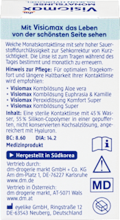 Silikon-Hydrogel Monatslinse Dioptrie -4,00 Visiomax