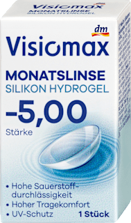 Silikon-Hydrogel Monatslinse Dioptrie -5,00 Visiomax