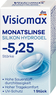 Silikon-Hydrogel Monatslinse Dioptrie -5,25 Visiomax