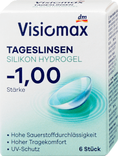 Silikon-Hydrogel Tageslinsen Dioptrie -1,00 Visiomax