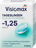 Silikon-Hydrogel Tageslinsen Dioptrie -1,25 Visiomax