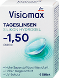 Silikon-Hydrogel Tageslinsen Dioptrie -1,50 Visiomax