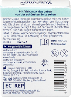 Silikon-Hydrogel Tageslinsen Dioptrie -4,00 Visiomax