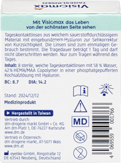 Tageslinsen Dioptrie -0,75 Visiomax