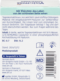 Tageslinsen Dioptrie -1,25 Visiomax