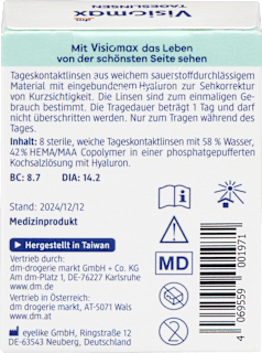 Tageslinsen Dioptrie -2,50 Visiomax