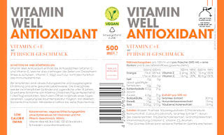 Erfrischungsgetränk, Antioxidant Pfirsich Vitamin Well