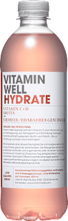 Erfrischungsgetränk, Hydrate Erdbeer-Rhabarber Vitamin Well
