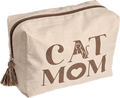 Aufbewahrungs-Tasche "CAT MOM" aus Bio-Baumwolle, natur/braun (24x16x10 cm) Vito & Joe