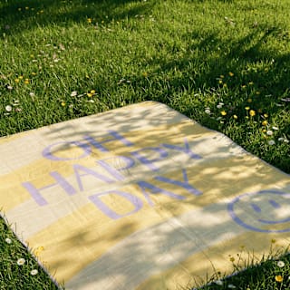 Picknickdecke OH HAPPY DAY, gelb/lila (150x200 cm) Vito & Joe
