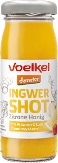 Ingwer & Zitrone-Honig Shot mit Vitamin C Voelkel