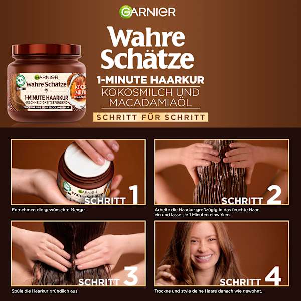 Haarkur 1-Minute Kokosmilch & Macadamia Wahre Schätze