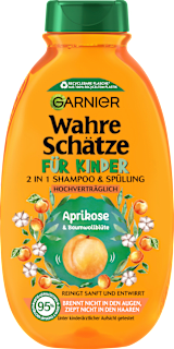 Kinder Shampoo & Spülung 2in1 Aprikose & Baumwollblüte  Wahre Schätze