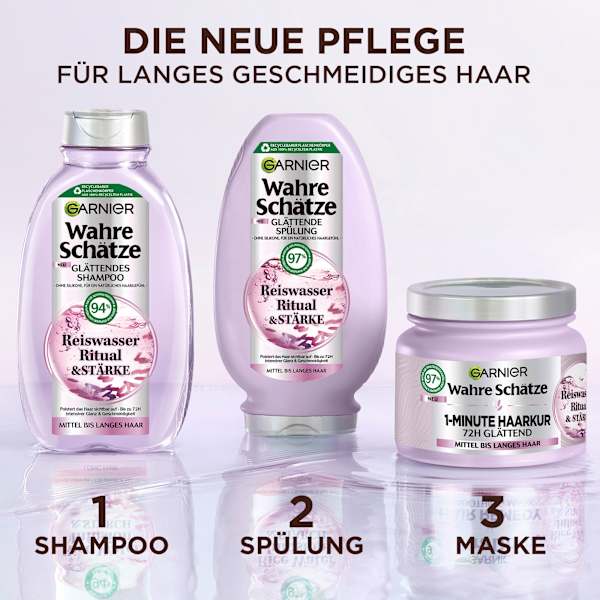 Shampoo Reiswasser Ritual & Stärke  Wahre Schätze