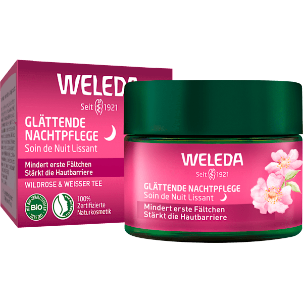 Nachtcreme glättend Wildrose & weißer Tee WELEDA