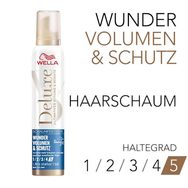 Schaumfestiger Wunder Volumen & Schutz, Ultra starker Halt  WELLA Deluxe