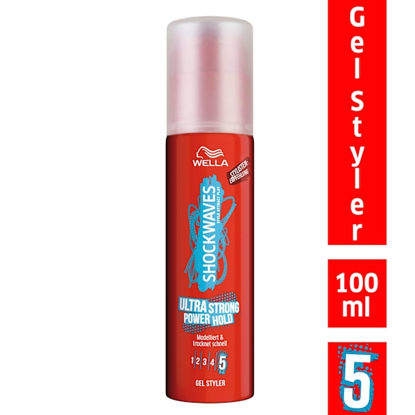 Haargel Ultra Strong Power Hold  WELLA SHOCKWAVES