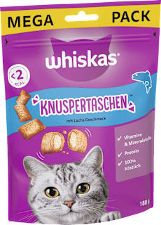 Katzenleckerli Knuspertaschen mit Lachs Whiskas