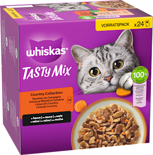 Nassfutter Katze Country Collection in Sauce, Tasty Mix Multipack (24x85 g) Whiskas