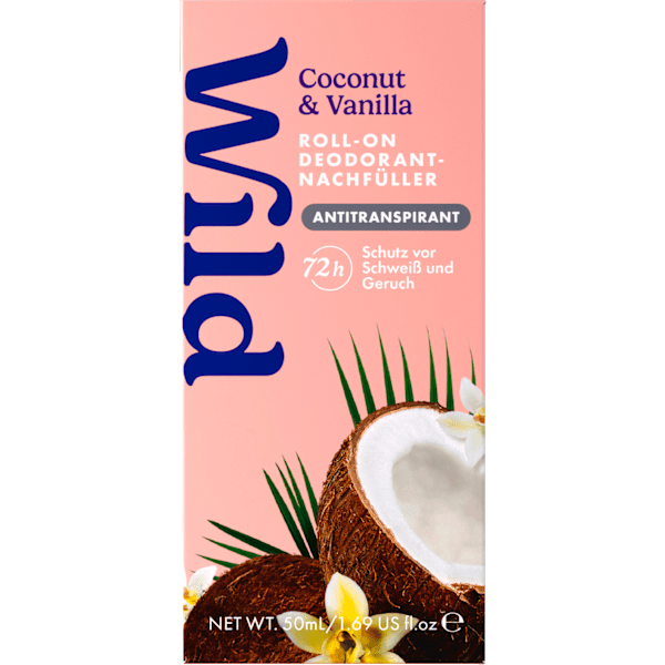Antitranspirant Deo Roll-on Coconut & Vanilla Nachfüllpack Wild