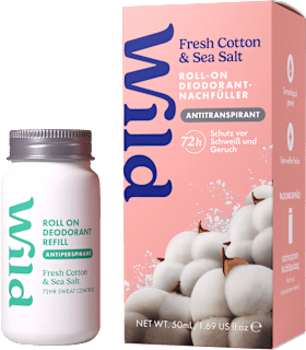 Antitranspirant Deo Roll-on Fresh Cotton & Sea Salt Nachfüllpack Wild