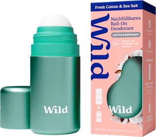 Antitranspirant Deo Roll-on Fresh Cotton & Sea Salt + Nachfüllpack Wild