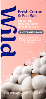 Antitranspirant Deo Roll-on Fresh Cotton & Sea Salt Nachfüllpack Wild