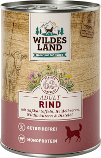 Nassfutter Hund mit Rind & Süßkartoffeln Wildes Land