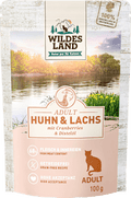 Nassfutter Katze mit Huhn & Lachs Wildes Land