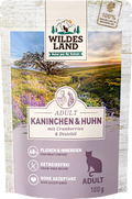 Nassfutter Katze mit Kaninchen & Huhn Wildes Land