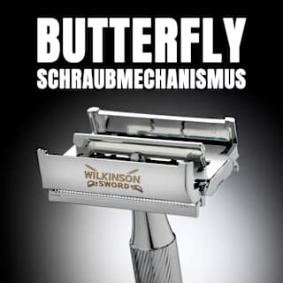 Rasierhobel, Barber´s Style The Edger mit Ersatzklingen WILKINSON SWORD