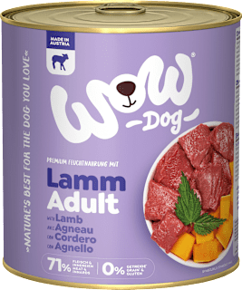 Nassfutter Hund Lamm, Kürbis & Brennnessel, Adult WOW