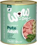 Nassfutter Hund mit Pute, Zucchini & Löwenzahn, Adult WOW