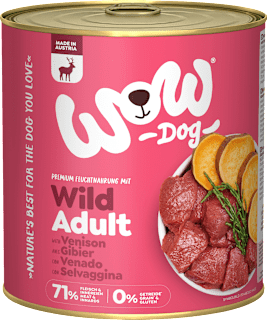 Nassfutter Hund mit Wild, Seealge & Süßkartoffel, Adult WOW