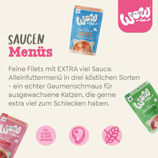 Nassfutter Katze Rind in Sauce WOW